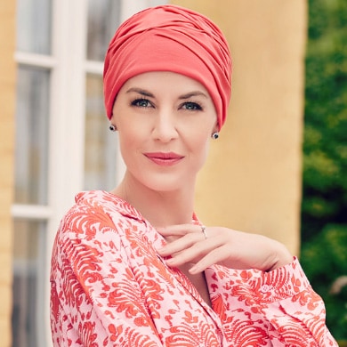 B. B. Becca turban i hindbærrød